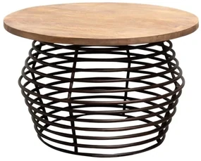 Masuta de cafea, rotunda, din lemn de mango, Spring