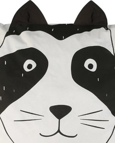 Lenjerie de pat din bumbac pentru patut RACCOON negru-alb Dimensiune lenjerie de pat: 40 x 60 cm | 100 x 135 cm
