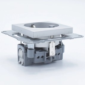 Priza simpla cu impamantare si protectie copii, 16A, IP20, Argintiu, Panasonic Arkedia Slim\ Karre Plus