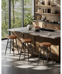 Scaun de bar LIOR maro/negru