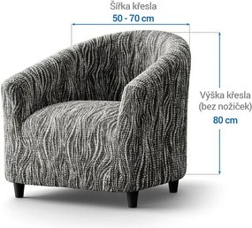 Gaico Huse bielastice UNIVERSO NOU dungi alb-negru fotoliu de club (l. 50 - 70 cm)