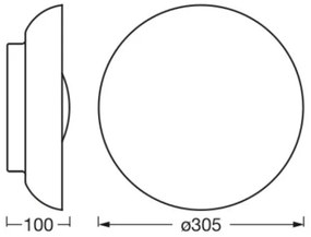 Plafonieră Ledvance ORBIS MILAN 2xE27/10W/230V