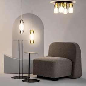 Lustra LED suspendata design modern decorativ Drop 3L auriu