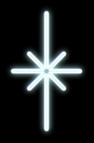 decoLED Lumina LED motiv stele polaris, Agățat,26 X 45 cm, alb ca gheata