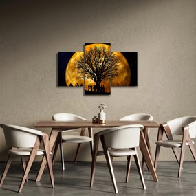 Tablou cu luna și siluete (90x60 cm)