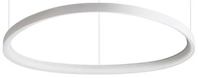 Lustra LED suspendata design circular Gemini sp d081 dali/push alb