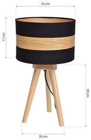 Lampă de masă TERRA 1xE27/60W/230V