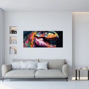 Tablou - Dinozaur, pictură (120x50 cm)