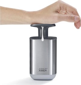 Dozator de săpun lichid argintiu lucios din oțel inoxidabil 250 ml Presto Steel – Joseph Joseph