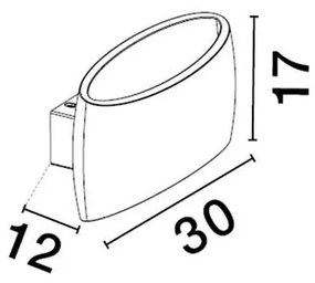 Aplica de perete ambientala din ghips PEZZO