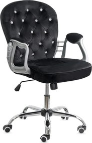 Scaun de birou din catifea OFF 437 negru