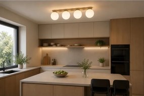 Brilagi - Plafonieră cu spoturi MILO 4xE27/60W/230V bej/auriu