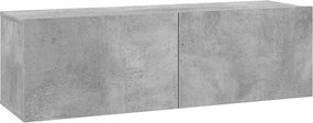 vidaXL Comodă TV, gri beton, 100 x 30 x 30 cm, lemn prelucrat