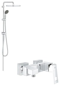 Set Coloana dus Grohe Vitalio palarie patrata 25 cm, baterie cabina dus Eurocube (26698000, 23145000 )