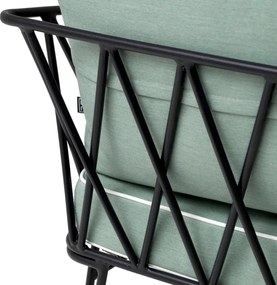 Scaun design LUX pentru exterior, Tesatura, Metal, Clifton blaise light blue