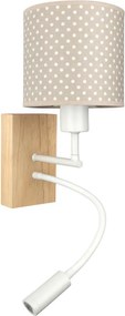 Brilagi - Lampă LED Flex BOBO WOOD 1xE27/25W/230V + LED/3W stejar/alb/bej/cu buline.