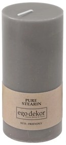 Lumânare Eco candles by Ego dekor Friendly, durată ardere 50 h, gri