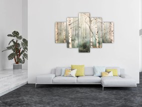 Tablou - Desenarea unui model de pădure (150x105 cm)