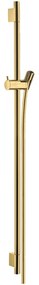 Bara cu furtun de dus Hansgrohe Unica S Puro 90 cm auriu lucios