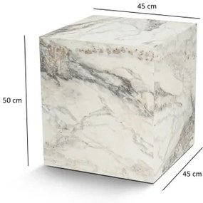 Măsuță laterală KUP 50x45 cm decor marmorat