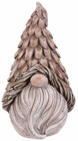 Decorațiune de grădină cap de pitic, gri, 24 x 21x 43 cm