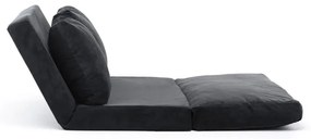 Canapea neagră extensibilă 120 cm Taida – Balcab Home