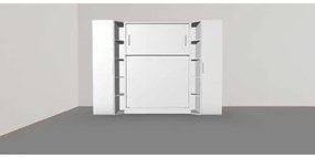 Set pat rabatabil dublu si 2 dulapuri Royal Single Wardrobe (50 cm) - Royal SMALL Wardrobe SET (150X200)