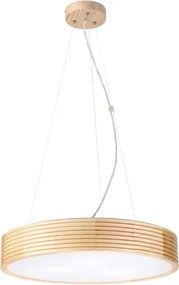 Lustră suspendată pe cablu NATURAL MODERN, 3xE27/15W/230V, Ø 47,5 cm, lemn de pin