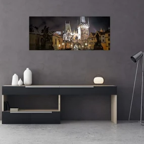 Tablou cu Poarta de pulbere iluminată (120x50 cm), în 40 de alte dimensiuni noi