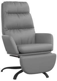 3097545 vidaXL Scaun de relaxare cu taburet, roșu, piele ecologică