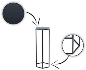 Suport pentru flori 70x24 cm, negru