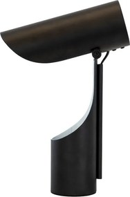Lampa de masa din otel cu suport pentru creioane Black and White