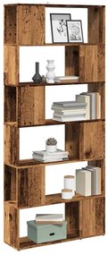 vidaXL Bibliotecă/Separator de cameră, Lemn vechi, 80x24x186 cm