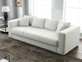 Canapea extensibilă dumonde cu ladă de depozitare si sezut confortabil din spuma high-density, Gloria Ambience Ivory 240x100 cm