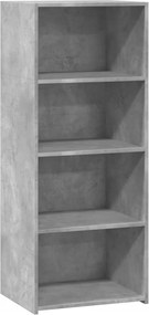 vidaXL Dulap înalt, gri beton, 50x41x124 cm, lemn prelucrat