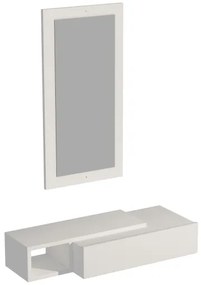 Raft de perete + oglindă de perete VIEN alb