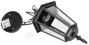 Lustră de exterior pe lanț 1xE27/60W/230V neagră