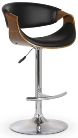 Scaun de bar Weston, negru / lemn natural