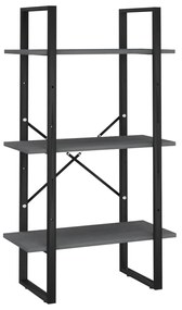 806514 vidaXL Raft de depozitare, gri, 60x30x105 cm, lemn masiv de pin