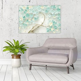 Tablou - Copac auriu înflorit (90x60 cm)