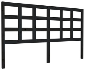 817904 vidaXL Tăblie de pat, negru, 165,5x4x100 cm, lemn masiv de pin