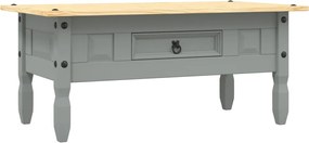 vidaXL Masă de cafea, gri, 100 x 55 x 44 cm, pin mexican, gama Corona