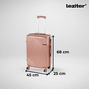 TraveLux Urban XX set valiză rulantă aur roz