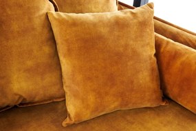 Canapea confortabila Heaven 205cm, catifea galben mustar A-40831 VC