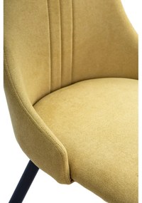 Scaune de dining galbene 4 buc. Mani – Marckeric