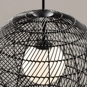 Lustra/Pendul design modern CANE 30cm negru
