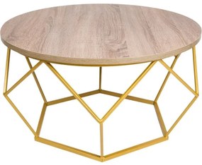 Măsuță de cafea DIAMOND 40x70 cm aurie/maro