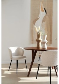 Scaun de sufragerie alb tapițat Elyna – Light &amp; Living