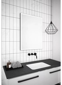 Oglinda reversibila dreptunghiulara LED Dubiel Vitrum Solid Black 60x80 cm