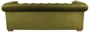 Canapea Oxford Chesterfield, 93x214x75 cm, 3 locuri, Olive